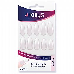 Νύχια οβάλ milky x24